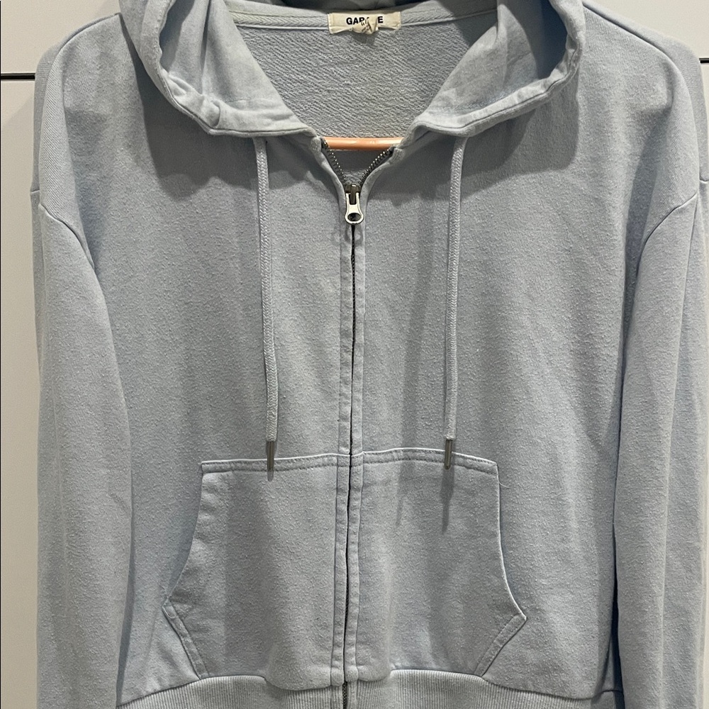 Garage Sky Blue Full Zip Hoodie Size large